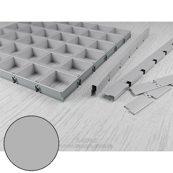 Профіль KRAFT Грільято GLK-15 "М" 40*600 мм (осередок 100*100) Ral 9006