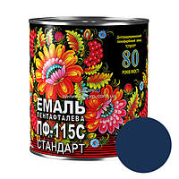 Емаль СПЕКТР ПФ-115С стандарт, алкідна (темно-синя), 0,9 кг