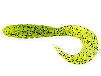 Силикон Fishup Mighty Grub 3.5" 055-Chartreuse-Black 7шт