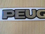 Наклейка s орнамент задній Peugeot 230х30х1.4 мм силіконовий напис силікон на авто Partner Пежо Партнер , фото 2