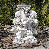 Садовая фигура скульптура для сада Пара ангелов подсвечник светящийся 31 см СП506-4 св статуя, фото 6