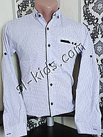 Стильная рубашка для мальчика 116-146 см(опт) (белая) (пр. Турция)