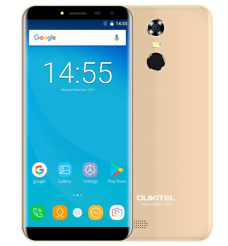 Oukitel C8 (Gold) 5.5 Android 7.0 2Gb/16Gb + бампер, фото 1