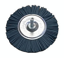 Щітка абразивна "Пиранья" для дриля 75 мм. синя р180 бічна