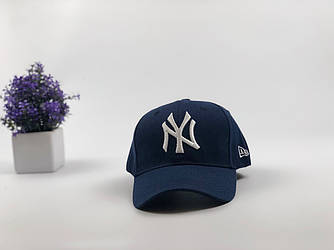 Кепка бейсболка New York Yankees (темно-синя з білим лого)