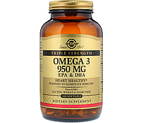 Omega 3 950 mg EPA & DHA Solgar, 100 капсул