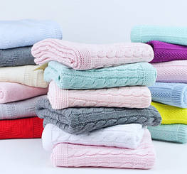 Пледи в'язані бавовняні