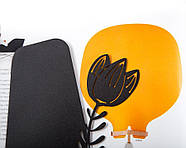 Металева закладка/роздільник для книг Тюльпан (чорна), фото 2