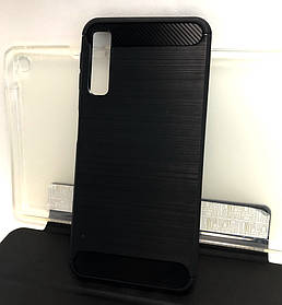 Чохол накладка для Samsung A7 2018, A750 на задню панель Hoco Carbon TPU