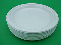 Одноразовая посуда тарелка белая 260мм, 100 шт\пач