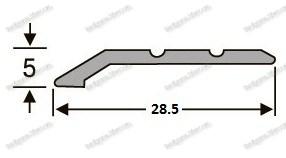 Порожек разноуровневый 28,5х5мм открытый монтаж 2.71м, Фиам светлый - фото 4 - id-p952522136