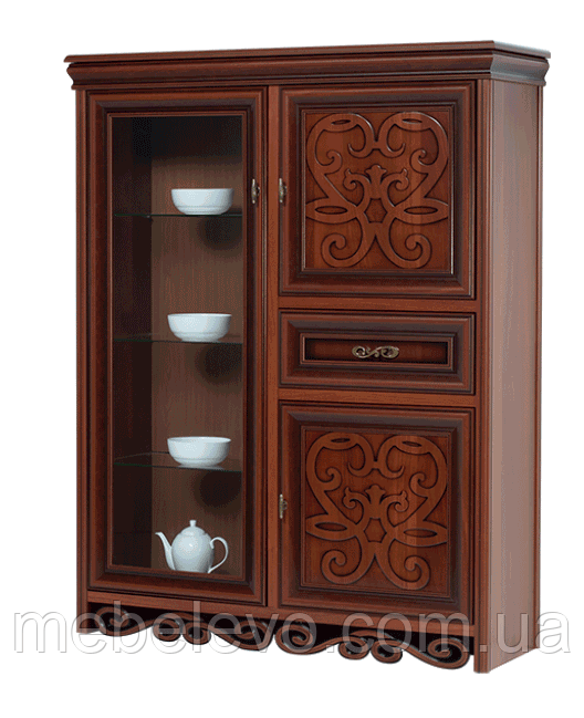 Хлоя комод вітрина 1710х1350х460мм горіх італійський лак патина Скай