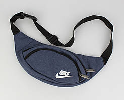 Сумка на пояс, грудь, через плечо, бананка Nike 712-5 синяя