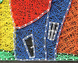 Будинок щасливих людей пано в техніці стрінг-арт String Art, фото 5