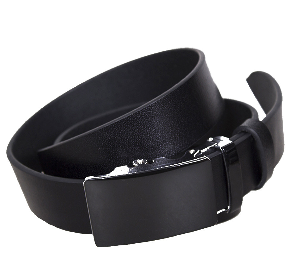 Чоловічий ремінь з натуральної шкіри під штани TC47777-1 чорний, фото 1