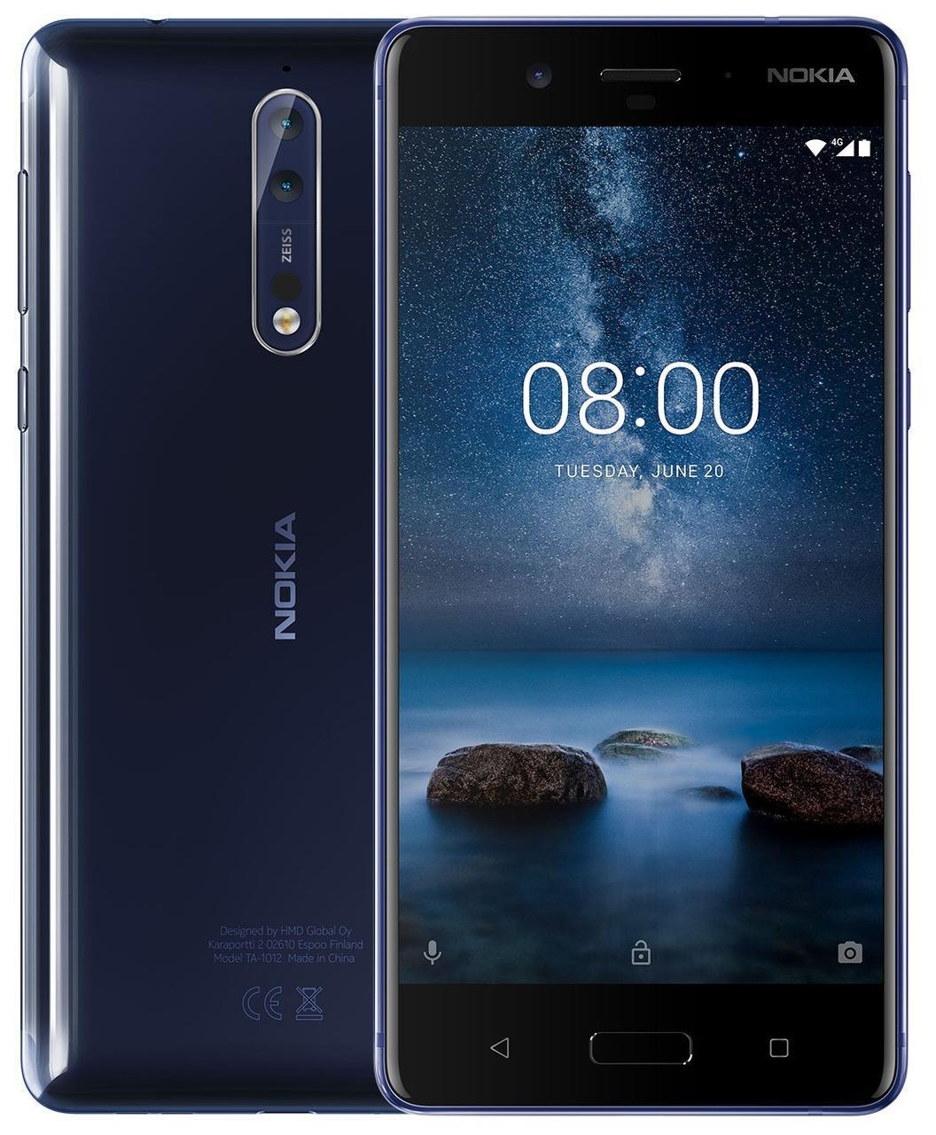 Смартфон Nokia 8 Dual SIM Polished Blue