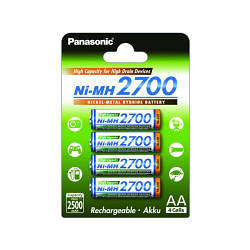 Акумулятор Panasonic Ni-MH AA 2700 mAh BK-3HGAE 4шт.