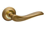 Ручка дверная на розетке Fuaro MELODY RM AB/GP-7 бронза/золото (Китай)