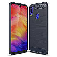 Чехол Carbon для Xiaomi Redmi 7 бампер оригинальный Blue