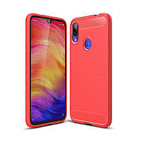 Чохол Carbon для Xiaomi Redmi 7 бампер оригінальний Red