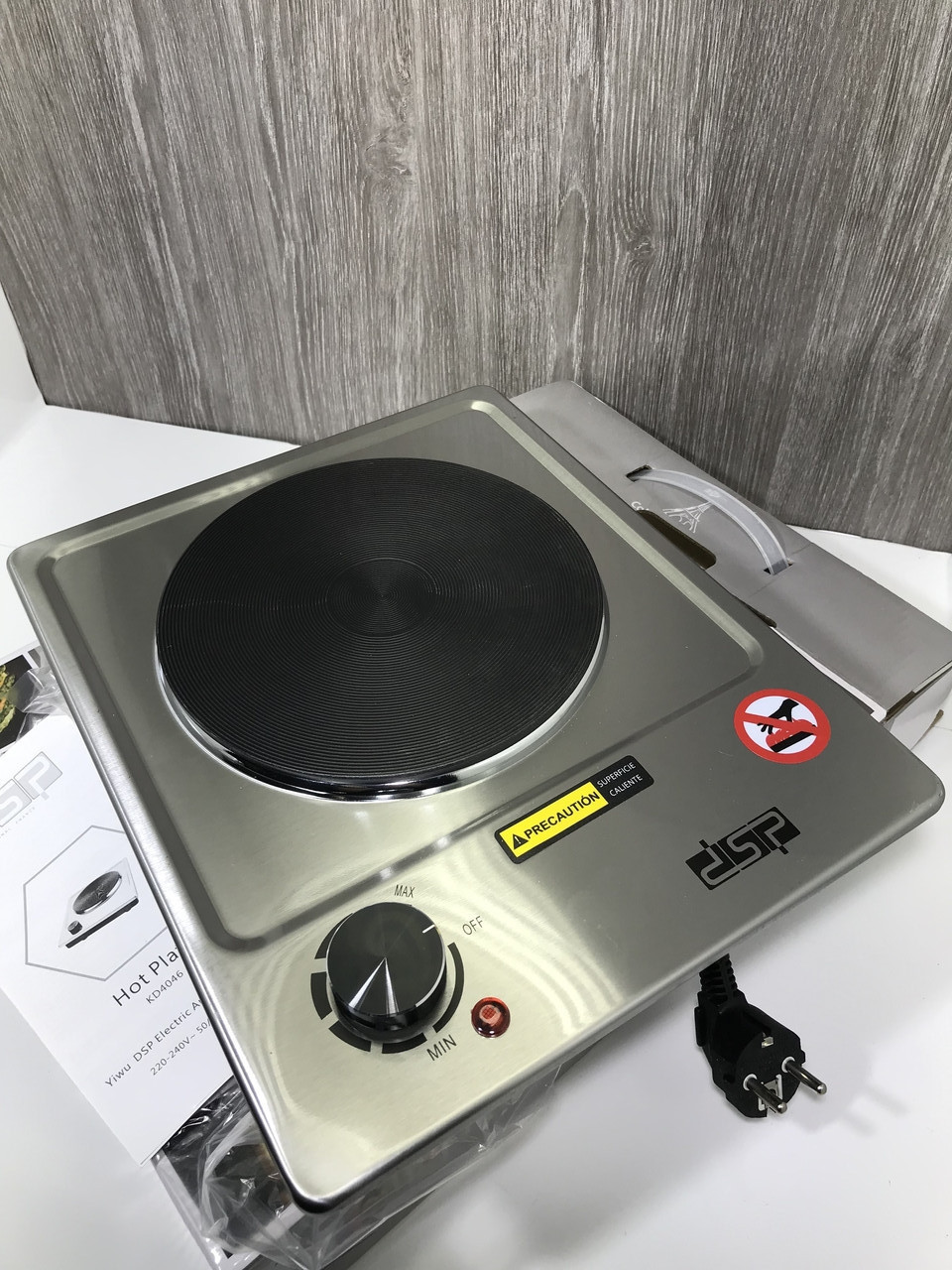 Плитка електрична DSP KD4046 1 конфорка компактна механічна