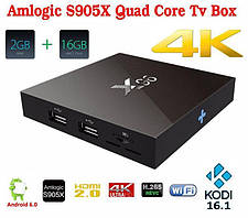 Смарт ТБ-приставка X96 2 ГБ 16 ГБ S905X Amlogic Quad Core Android 6.0 TV Box WI-FI HDMI 2.0 A 4 К 