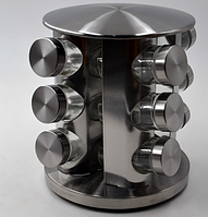 Набір для спецій BN-176 12 шт. на круглій підставці компактний та зручний розміщення спецій