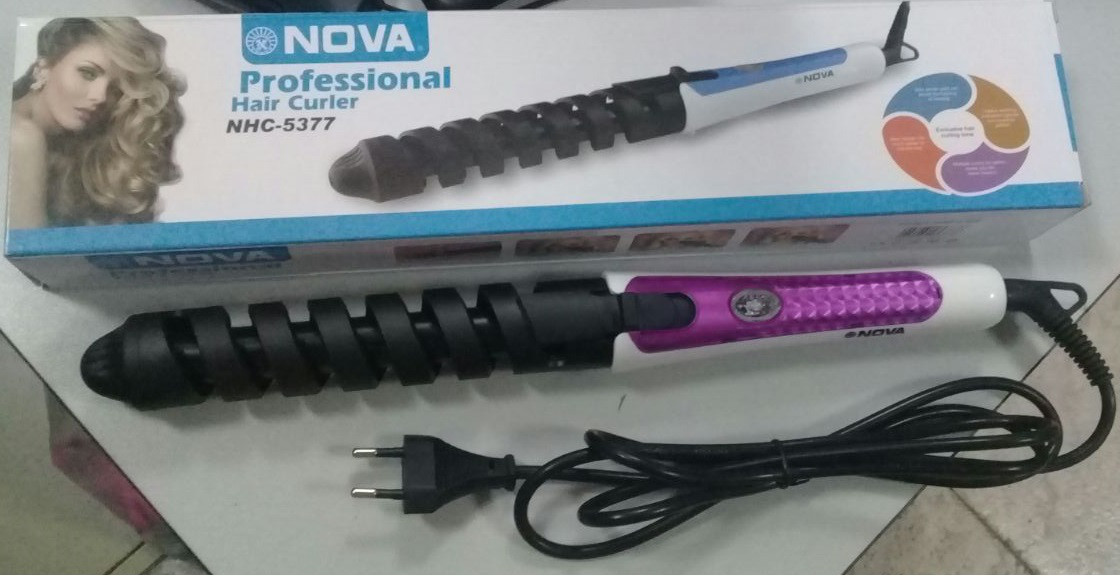 Плойка спіральна NOVA 5377 кругла плойка для завивання волосся