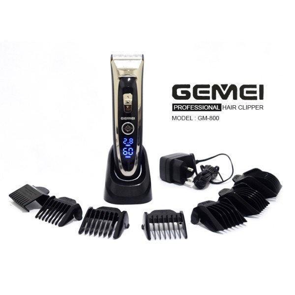 Машинка для стриження Gemei GM 800 змінні насадки 7 шт.