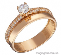 Золотое помолвочное кольцо Андромеда размер 18.5
