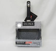 Кругла універсальна сковорода Olina 24 см олина бакелітова ручка преміумкласу висока