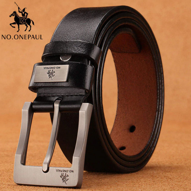 Шкіряний чоловічий ремінь Primo No.Onepaul ZDK333 - Black