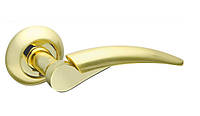 Ручка дверная на розетке Fuaro NOTA RM SG/GP-4 матовое золото/золото (Китай)