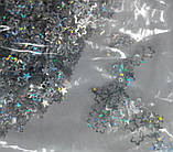 Пайєтки 4 мм зірочка срібло хамелеон, фото 2