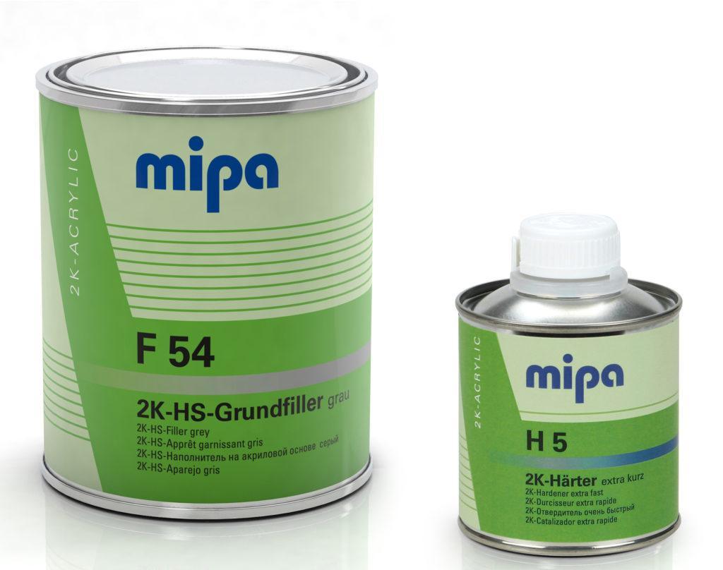 Акриловий ґрунт наповнювач Mipa 4+1 Acrylfiller 1 л + затверджувач 0.25 л сірий