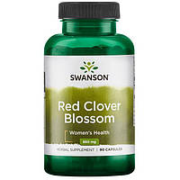 Swanson Premium Red Clover Blossom Клевер цветы 90 капс по 430 мг