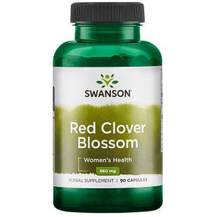 Swanson Premium Red Clover Blossom Конюшина квіти, 90 капс по 430 мг