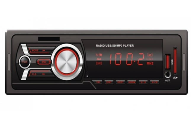 Автомагнітола з єврофішкою універсальна 1DIN MP3-606 Автомобільна ISO SD Cards USB, фото 1