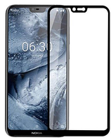 Захисне скло для Nokia 6.1 Plus (Nokia X6), 0.25 mm, 3D Full Glue, колір чорний
