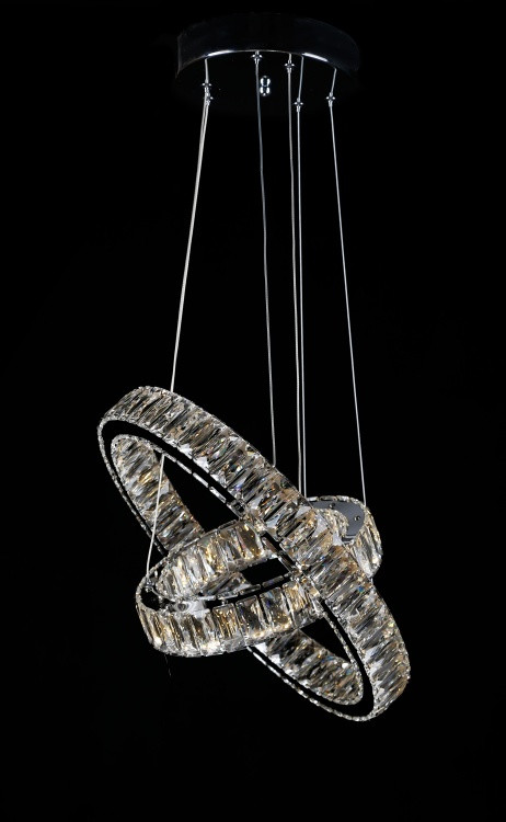 Підвісна люстра кришталеві кільця L78318/2 LED (CR), фото 1