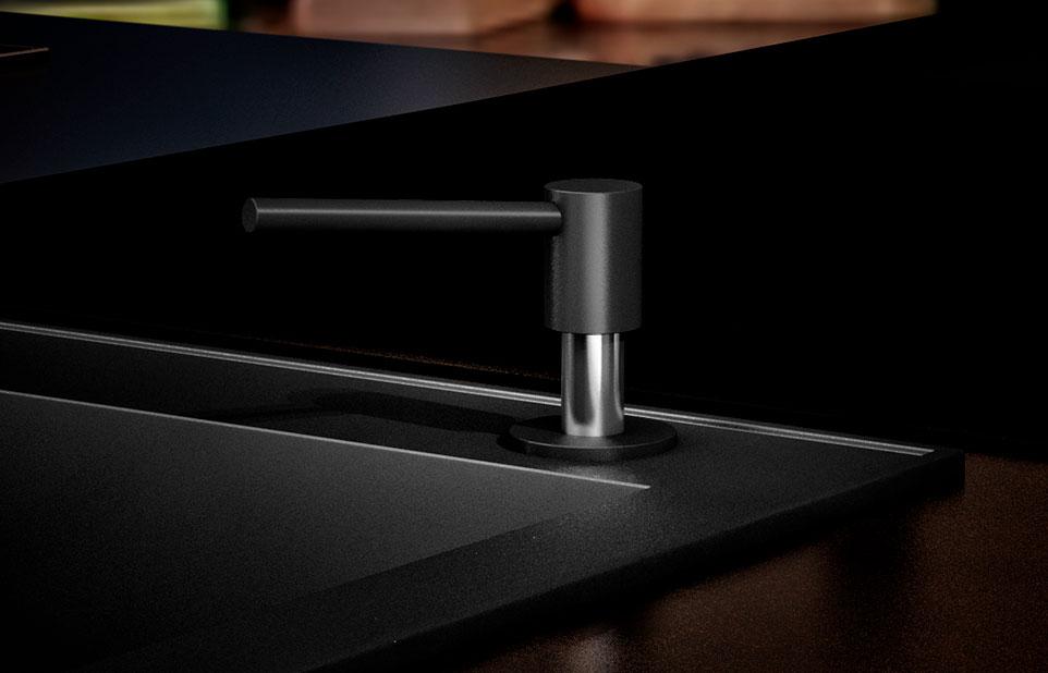 ДОЗАТОР ДЛЯ КУХОННОЇ МОЙКИ KAHER RV 10 ЧОРНИЙ