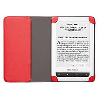 Оригинальная обложка PocketBook Dots для PocketBook 614 Basic 2 (Красный-Серый)
