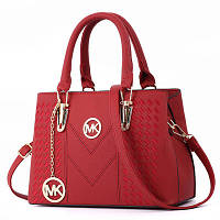 Большая женская сумка MK с брелком красная