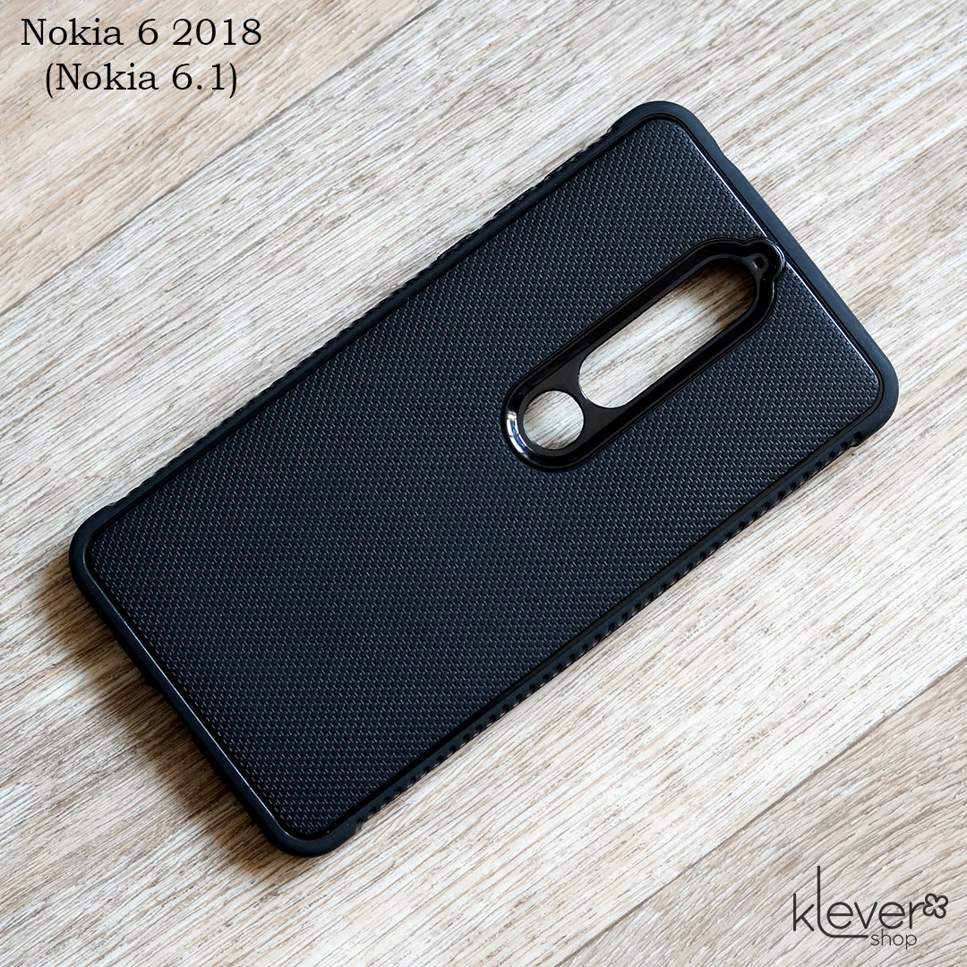 Матовий силіконовий чохол для Nokia 6.1 (Nokia 6 2018) (чорний)