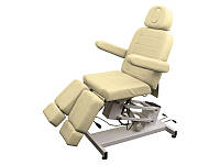 Кресло для педикюра на электроуправлении с раздвижными ножками кресло - кушетка для салона красота 3706 Бежевый