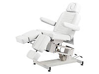 Кресло для педикюра на электроуправлении с раздвижными ножками кресло - кушетка для салона красота 3706 Белый