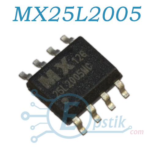 MX25L2005-12G, мікросхема біос, 2 МБ, SPI Flash, SOP8