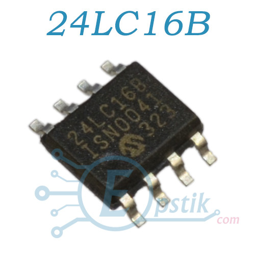 24LC16B, мікросхема EEPROM 16 Kbit, SOP8