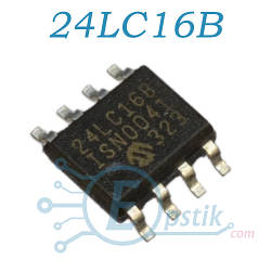 24LC16B, мікросхема EEPROM 16 Kbit, SOP8