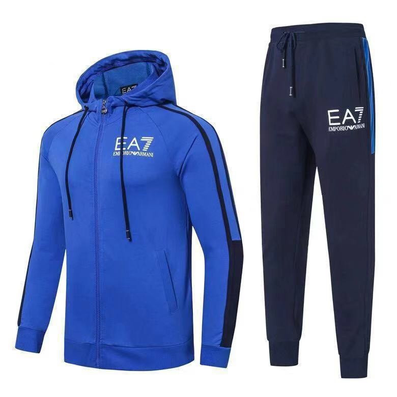Спортивний костюм EA7 Emporio Armani Athletic Cotton Tracksuit L Синій (88587)